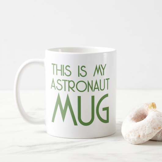 Mug Musique de l'astronaute vert moderne (Avec donut)