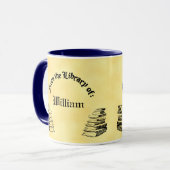 Mug Musique de lecture personnalisée "Bibliothèque" (Devant gauche)