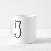 Mug Musique de ligne de chat (Devant gauche)