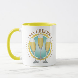 Mug Musique de Lunettes de Champagne
