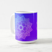 Mug Musique de mandala bleu d'Indigo (Devant gauche)