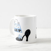 Mug Musique de mode bleue (Devant gauche)