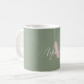 Mug Musique de monogramme féminine (Devant gauche)