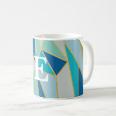 Mug Musique de monogramme géométrique Seaglass (Devant droit)