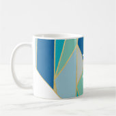 Mug Musique de monogramme géométrique Seaglass (Gauche)
