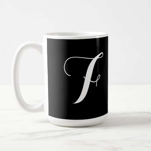 Mug Musique de monogramme noir (Gauche)