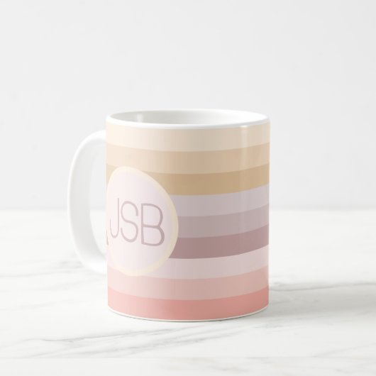 Mug Musique de monogramme rétro (Devant gauche)