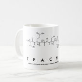 Mug Musique de mot de peptide de l'enseignant (Devant gauche)
