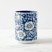 Mug Musique de motif vintage bleu-souffle (Centre)