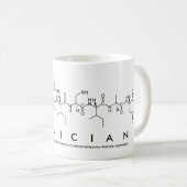 Mug Musique de mots de peptide clinicien (Devant droit)