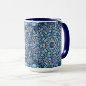 Mug Musique de Noël Décorée Bleue (Devant droit)
