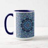 Mug Musique de Noël Décorée Bleue (Gauche)
