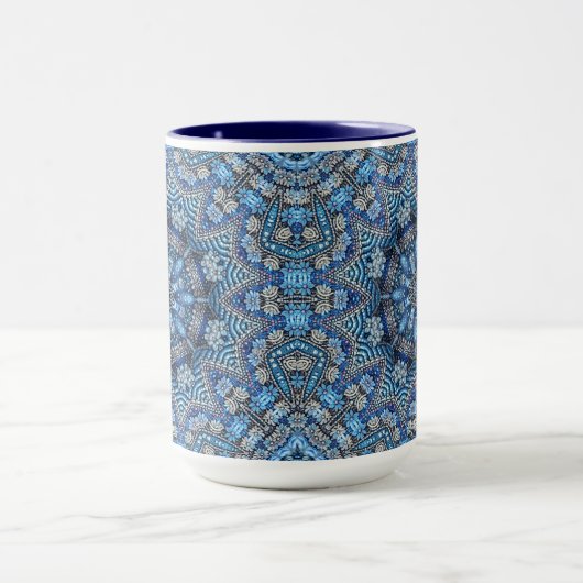Mug Musique de Noël Décorée Bleue (Centre)