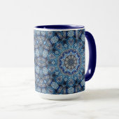 Mug Musique de Noël Décorée Bleue (Devant droit)