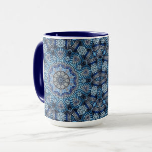Mug Musique de Noël Décorée Bleue