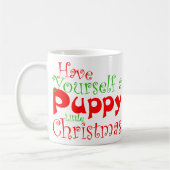 Mug Musique de Noël des chiots (Gauche)