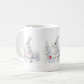 Mug Musique de Noël du lapin de neige (Devant gauche)