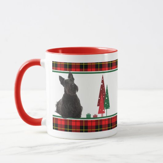 Mug Musique de Noël écossaise rétro (Gauche)