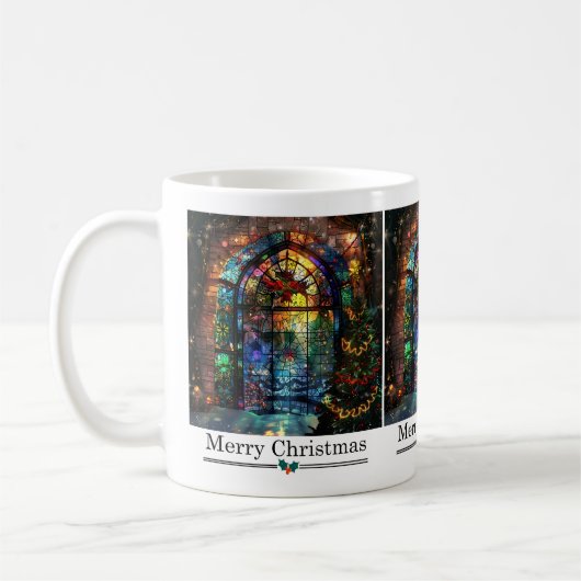 Mug Musique de Noël en verre tendu (Gauche)