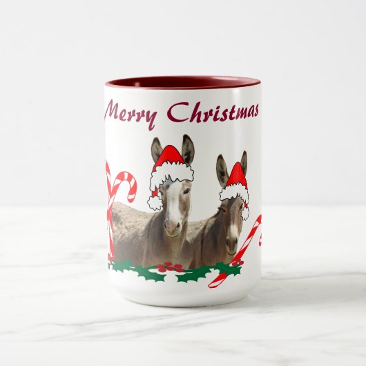 Mug Musique de Noël, faune, ânes (Centre)