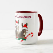 Mug Musique de Noël, faune, ânes (Devant droit)