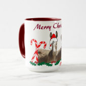 Mug Musique de Noël, faune, ânes (Devant gauche)