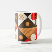 Mug Musique de Noël géométrique moderne (Devant droit)