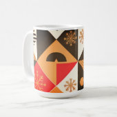 Mug Musique de Noël géométrique moderne (Devant gauche)