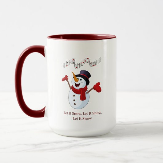 Mug Musique de Noël/hiver (Gauche)