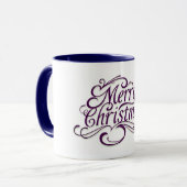 Mug Musique de Noël Joyeuse à deux tons (Devant gauche)