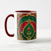 Mug Musique de Noël Red Green Gold (Gauche)