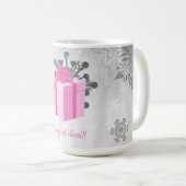 Mug Musique de Noël rose (Devant droit)