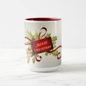 Mug Musique de Noël rouge moderne (Centre)