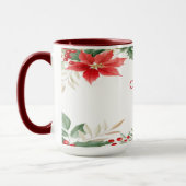 Mug Musique de Noël Rouge Poinsettia (Gauche)