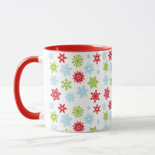 Mug Musique de Noël Snowflakes (Gauche)
