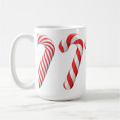 Mug Musique de Noël Sucre de canne rouge et blanc (Gauche)