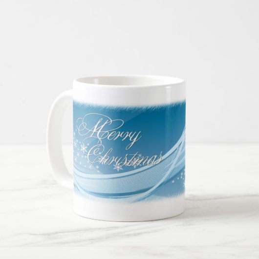 Mug Musique de Noël Vector Bleu (Devant gauche)