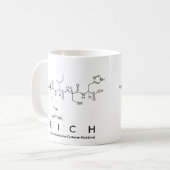 Mug Musique de nom de peptide riche (Devant gauche)