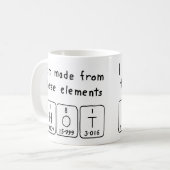 Mug Musique de nom de table périodique à chaud (Devant gauche)