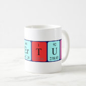 Mug Musique de nom de table périodique Albertus (Devant droit)