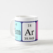 Mug Musique de nom de table périodique Amaris (Devant gauche)