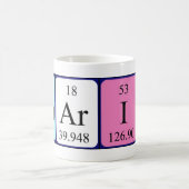 Mug Musique de nom de table périodique Amaris (Centre)