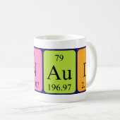 Mug Musique de nom de table périodique Arnaud (Devant droit)