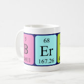 Mug Musique de nom de table périodique Bertine (Devant gauche)