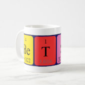 Mug Musique de nom de table périodique Betsy (Devant gauche)