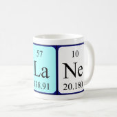 Mug Musique de nom de table périodique Blane (Devant droit)