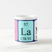 Mug Musique de nom de table périodique Blane (Centre)