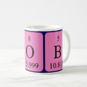 Mug Musique de nom de table périodique Bob (Devant droit)