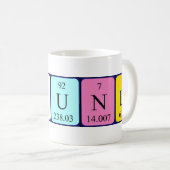 Mug Musique de nom de table périodique Chunli (Devant droit)