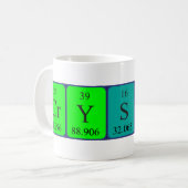 Mug Musique de nom de table périodique Crystal (Devant gauche)